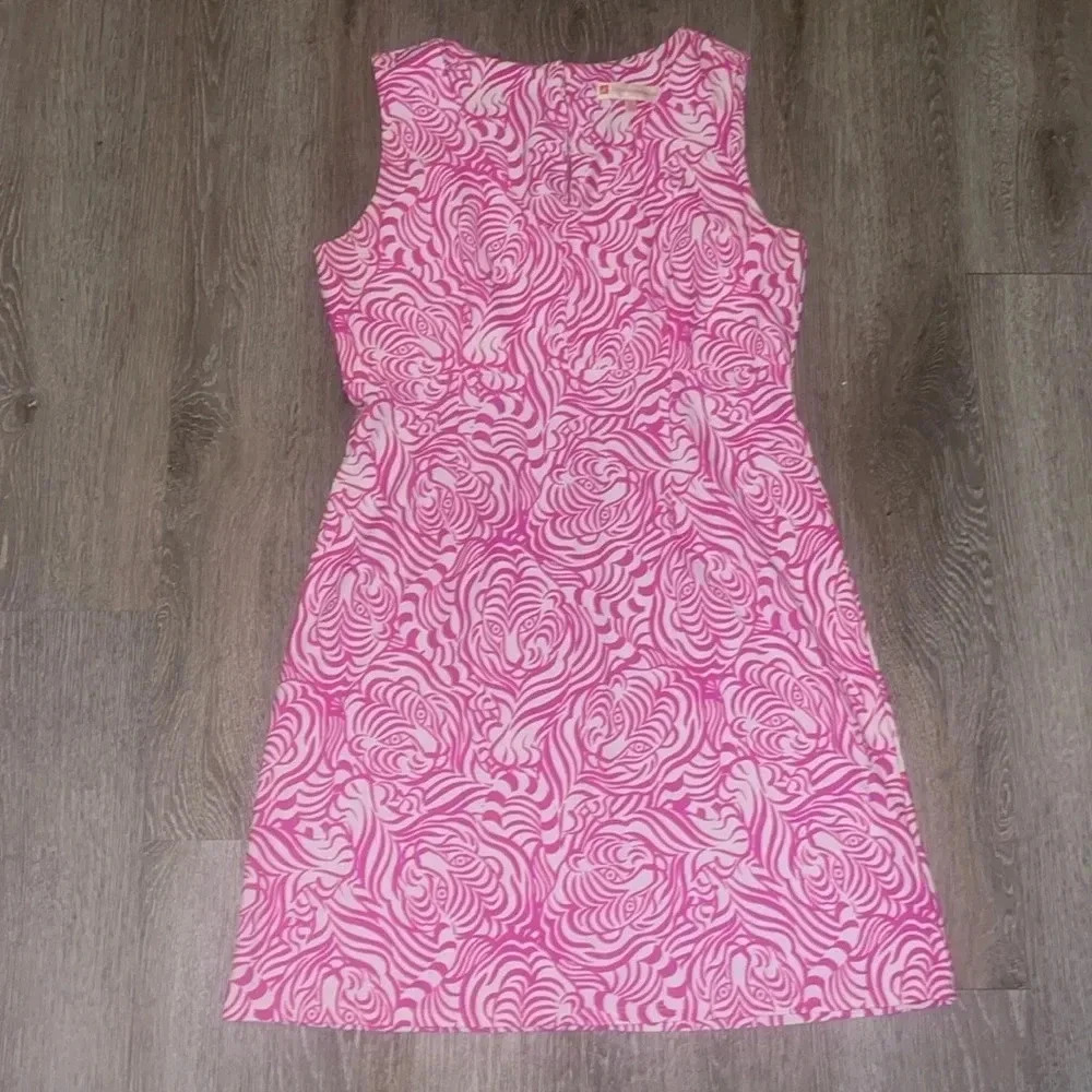 Jude Connally Pink and White Patterned Dress